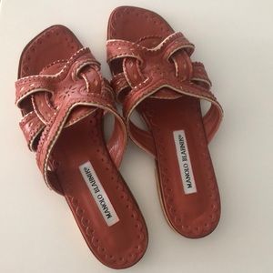 Manolo Blahnik flat slides